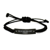 Load image into Gallery viewer, Fuck Lip and Oral Cavity Cancer Bracelet Survivor – front view
