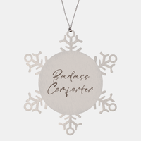 Load image into Gallery viewer, Badass Comforter Ornament Snowflake Ornament – front view
