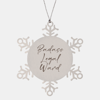 Load image into Gallery viewer, Badass Legal Ward Ornament Snowflake Ornament – front view
