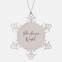 Load image into Gallery viewer, Badass Neph Ornament Snowflake Ornament – front view
