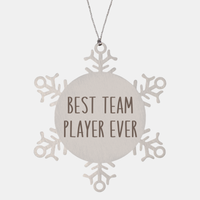 Load image into Gallery viewer, Best Team Player Ever Ornament Christmas Gift Snowflake Ornament – front view
