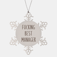 Load image into Gallery viewer, Fucking Best Manager Ornament Christmas Gift Snowflake Ornament – front view

