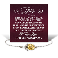 Load image into Gallery viewer, To My Love Gift - Bracelet for Wife - Christmas Gifts for Girlfriend - Sunflower Bracelet for Her – front view
