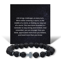 Load image into Gallery viewer, Lava Rock Bracelet for Women, Encouragement Gifts for Her, Inspirational Gifts for Men – front view

