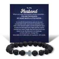 Load image into Gallery viewer, Christmas Gifts for My Husband - to My Husband Bracelet from Wife – front view
