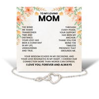 Load image into Gallery viewer, To My Loving Mom Necklace - To My Mom Gifts - Mothers Day Gifts for Mom - Infinity Heart Bracelet for Mom – front view
