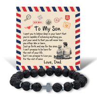 Load image into Gallery viewer, To My Son Bracelet from Dad - Son Birthday Gift from Dad – front view
