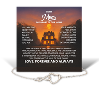 Load image into Gallery viewer, To My Mom Bracelet with Message Card – Heart of Our Home Sentimental Jewelry Gift
