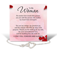 Load image into Gallery viewer, To My Woman Infinity Bracelet, Valentines Day and Anniversary Jewelry for Her - 925 Sterling Silver
